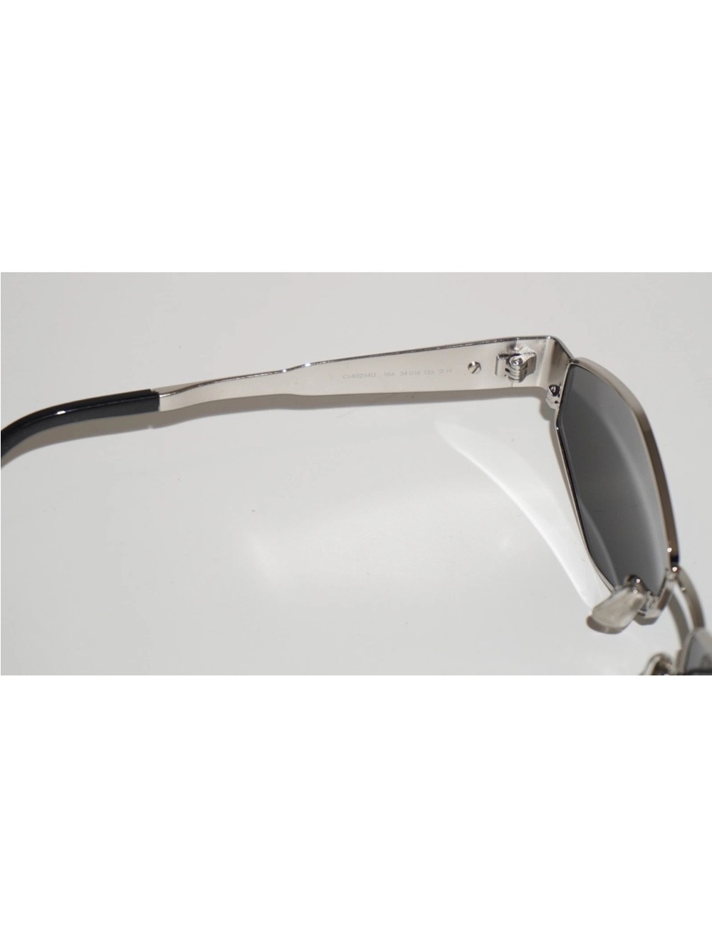Celine Metal Triomphe 54MM Geometric Silver Sunglasses Gray Tinted Lens CL40254U - Picture 5 of 14